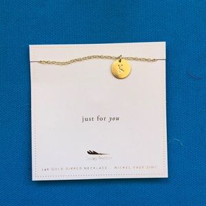 gold “k” necklace